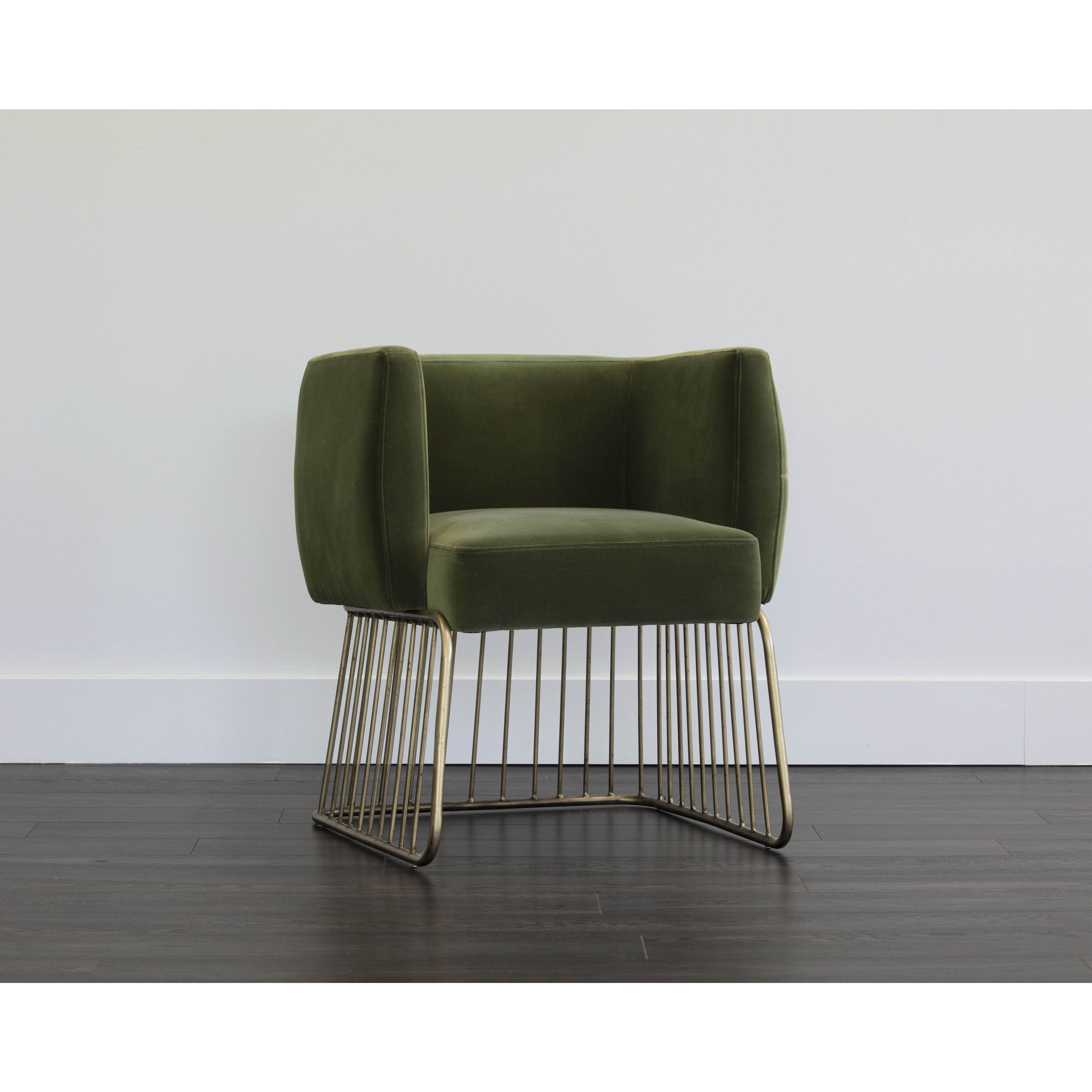 Gala Forest Green Dining Armchair